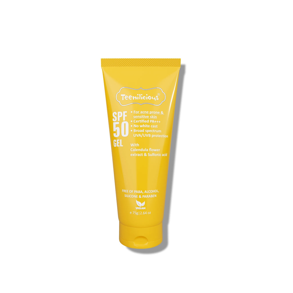 Fixderma Teenilicious SPF 50 Sunscreen Gel, PA+++, Light Weight UV Gel, Formulated For Acne-Prone Skin