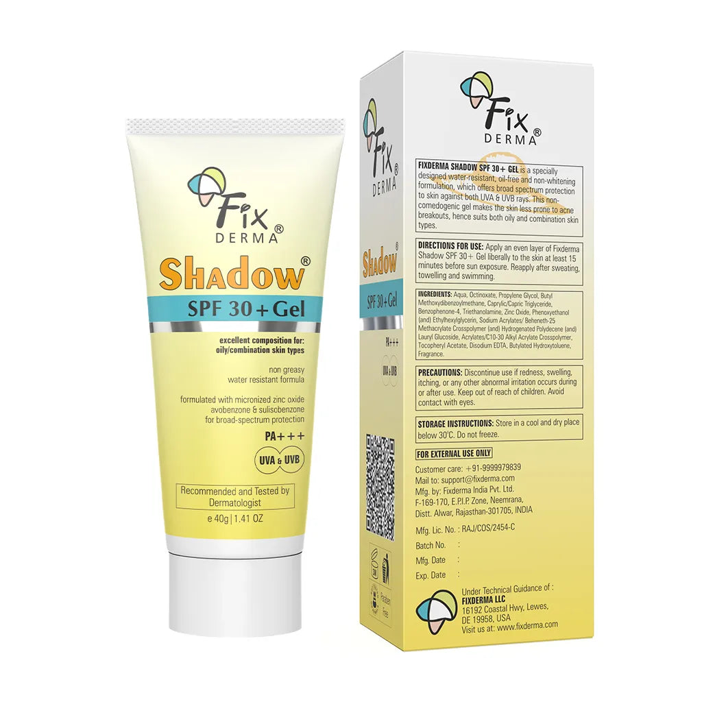 Fixderma Shadow SPF 30+ Gel - 40g Pack of 3